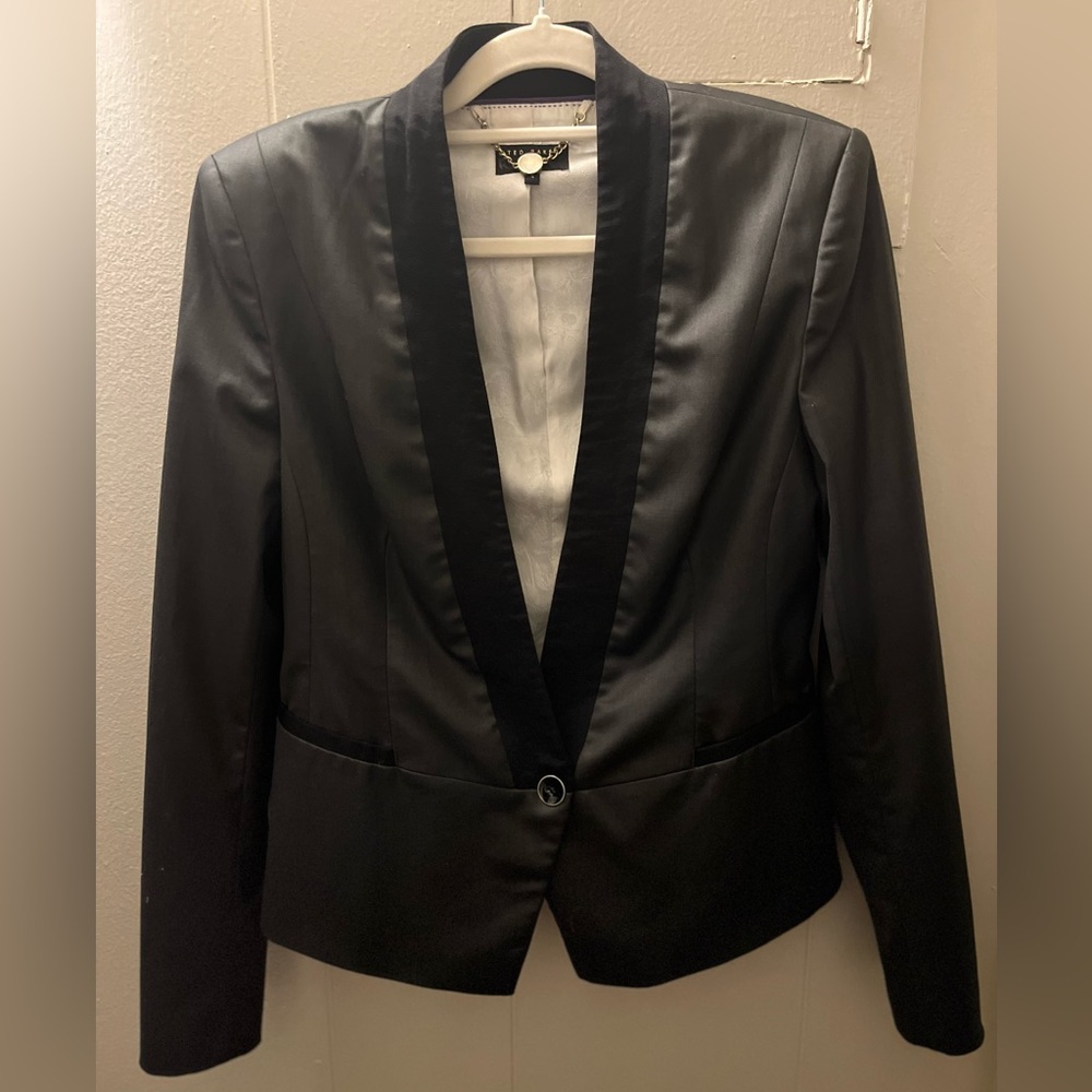 ✨ Ted Baker Glossy Black Blazer